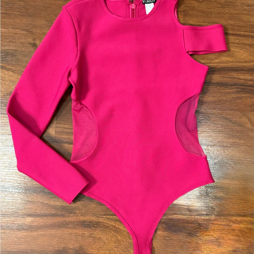 VENUS Fuchsia Cutout Bodysuit
